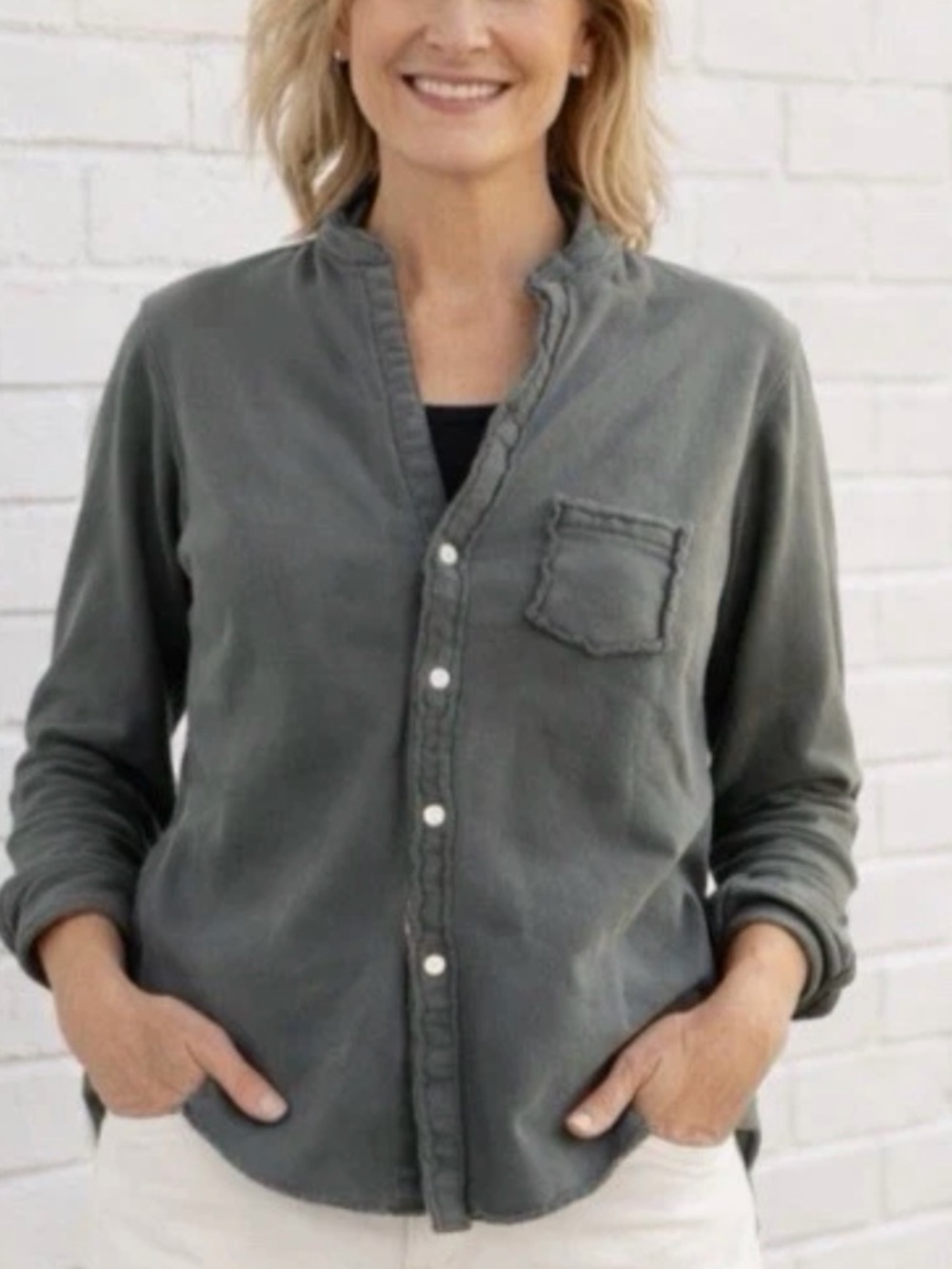 FRANK & EILEEN | EILEEN RELAXED BUTTON UP | TRIPLE FLEECE Size Large